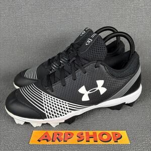 Under Armour Glyde RM 1297334-011 Size Women`s 7.5 Black White Softball Cleats
